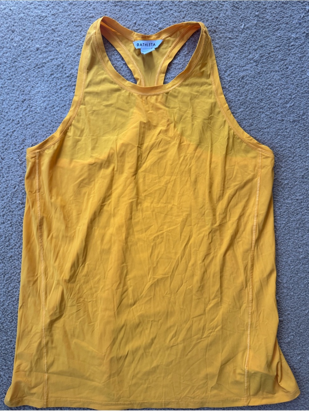 Athleta Yellow Racerback Workout Tank